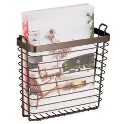MDesign Metal Wire Wall Mount Magazine Rack, Compact Book Holder -IRIS Storage Deals Store GUEST da0bddd8 21a6 4755 bbde bd6082242ae4