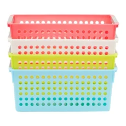 Farmlyn Creek 4 Pack Plastic Storage Baskets Bins With Handles For Shelves, Closet Organizer, 4 Colors 8 Farmlyn Creek 4 Pack Plastic Storage Baskets Bins With Handles For Shelves, Closet Organizer, 4 Colors -IRIS Storage Deals Store GUEST da1ba505 93ee 416c 92e3 8666aa5b7573