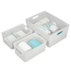 MDesign Plastic Home Storage Organizer Box, Set Of 3 -IRIS Storage Deals Store GUEST da76191b e9ed 4f1d 9747 23aab7ac51ed