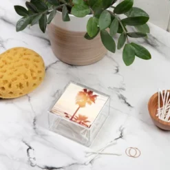 Bree Madden Sunray Palms 4" X 4" Acrylic Box - Deny Designs -IRIS Storage Deals Store GUEST dbbce098 6918 4ed6 999b 21fd4986f3dd