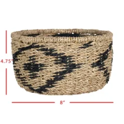 Black Rope & Seagrass Basket - Foreside Home & Garden 11 Black Rope & Seagrass Basket - Foreside Home & Garden -IRIS Storage Deals Store GUEST dcd71364 06dc 4ac3 9be0 34ceaa04ae09