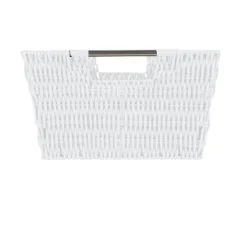 Simplify 3pc Rattan Tote Set With Sterling Silver Handles White -IRIS Storage Deals Store GUEST dd0b3d48 c96e 4e1d 914a 4ed31fc6ef26