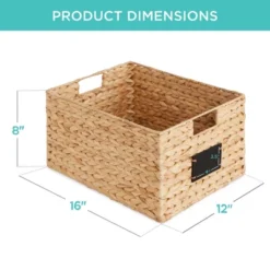 Best Choice Products Set Of 2 16in Woven Water Hyacinth Pantry Baskets W/ Chalkboard Label, Chalk Marker -IRIS Storage Deals Store GUEST dd31e854 0d88 413c 8d83 acbbbdd398db