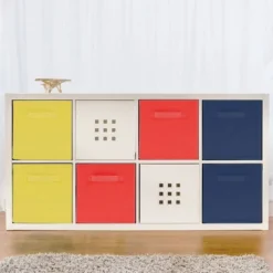 Sorbus 6pk Home Storage Bundle Drawer And Closet Bins Yellow Red Navy