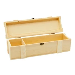 Bright Creations Wood Single Bottle Wine Gift Box, Pinewood Wooden Wine Crate Stoarge Case With Clasp For Birthday, Wedding, Housewarming -IRIS Storage Deals Store GUEST deb70565 cd1f 4e91 a573 38a9528566bb