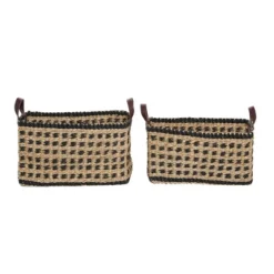 2pk Wood Storage Baskets Brown - Olivia & May -IRIS Storage Deals Store GUEST df2705ea c5f6 479c 9b1f e0352b221b6b