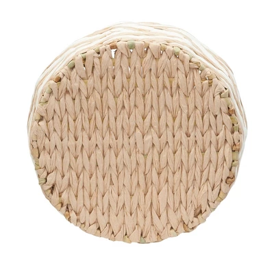Household Essentials Basket With Handles Cattail And Paper Rope 2 Household Essentials Basket With Handles Cattail And Paper Rope - Image 2