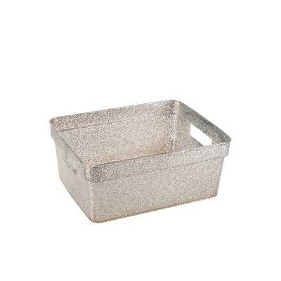 Simplify 3pk Small Glitter Totes Silver 1 Simplify 3pk Small Glitter Totes Silver