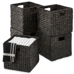 Best Choice Products 13x13in Hyacinth Storage Baskets, Set Of 5 Multipurpose Collapsible Organizers -IRIS Storage Deals Store GUEST e098ceac 0304 43cc b4ba ae75a83b3ca6