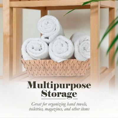 American Atelier Water Hyacinth Wicker Basket With Handles Square Woven Wicker Storage Baskets, Built-in Carry Handles Laundry Storage Or Pantry Bin 3 American Atelier Water Hyacinth Wicker Basket With Handles Square Woven Wicker Storage Baskets, Built-in Carry Handles Laundry Storage Or Pantry Bin - Image 3