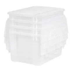 IRIS 4pk 50qt Plastic Storage Totes With Wing Lid -IRIS Storage Deals Store GUEST e17adb5d c584 44e8 baf2 429bee57acd7
