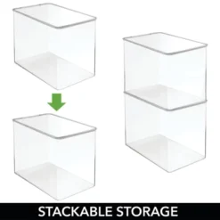 MDesign Stackable Plastic Craft, Sewing Storage Bin, Lid, - Clear 12 MDesign Stackable Plastic Craft, Sewing Storage Bin, Lid, - Clear -IRIS Storage Deals Store GUEST e21922bd 7780 45f4 b3ce ee8e894cd2f2