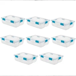 Sterilite Multipurpose Plastic Under-Bed Storage Tote Bins With Secure Gasket Latching Lids For Home Organization -IRIS Storage Deals Store GUEST e37f4e84 7eb0 4633 963c eb69c97af911