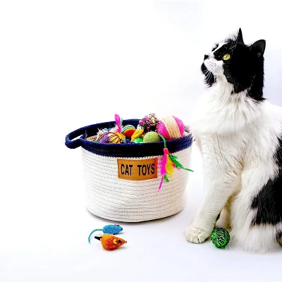 Midlee Cat Toy Rope Cotton Basket 5 Midlee Cat Toy Rope Cotton Basket - Image 5