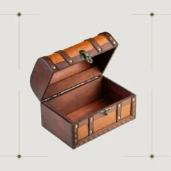 Brynnberg 8.7"x5.5"x5.5" Wooden Vintage Chest Storage Box - Lockable & Handmade -IRIS Storage Deals Store GUEST e3fb87aa 5d26 4378 91b1 358dd8f18476