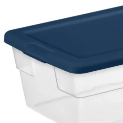Sterilite Stackable 6 Quart Clear Home Storage Box With Handles And Blue Lid For Efficient, Space Saving Household Storage And Organization (30 Pack) -IRIS Storage Deals Store GUEST e4747329 61a0 47c6 b164 06d139f2535d