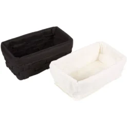 Juvale Wicker Nesting Baskets With Liners, Black Storage Organizers For Shelves (5 Piece Set) -IRIS Storage Deals Store GUEST e5408749 b58f 4ddd a69e a187cd8f3bc2