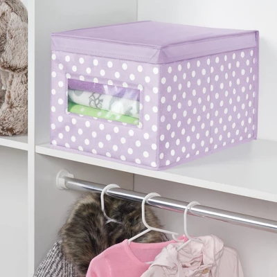 MDesign Child/Kids Fabric Closet Storage Box, Large, Polka Dot, 6 Pack 2 MDesign Child/Kids Fabric Closet Storage Box, Large, Polka Dot, 6 Pack - Image 2
