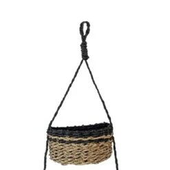3-Tiered Hanging Basket Black Seagrass & Rope By Foreside Home & Garden -IRIS Storage Deals Store GUEST e5f98545 3a8c 4e95 9834 3cb776b76a93