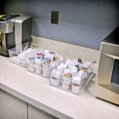 Azar Displays Small Organizer Storage Tote Bin With Handle 9"W X 6"D X 4"H, 4-Pack 6 Azar Displays Small Organizer Storage Tote Bin With Handle 9"W X 6"D X 4"H, 4-Pack - Image 6