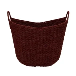 Household Essentials Tall Scoop Basket Paper Rope Burgundy -IRIS Storage Deals Store GUEST e77b0faa ee92 4424 a41f 1cfff61c3e26
