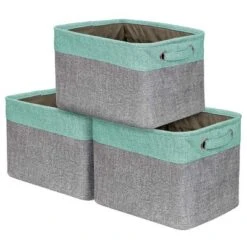 Sorbus Sturdy Collapsible Bins With Dual Handles - 3 Pack -IRIS Storage Deals Store GUEST e79de664 6cc5 466e a50e f84754253739