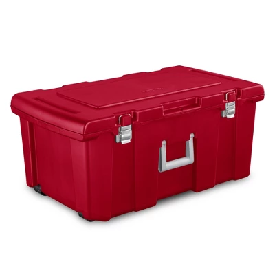 Sterilite 16 Gal Plastic Footlocker Container With Wheels 1 Sterilite 16 Gal Plastic Footlocker Container With Wheels
