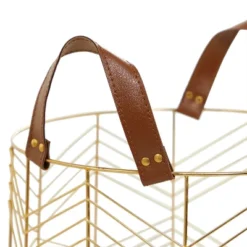 Set Of 3 Metal Storage Baskets Gold - Olivia & May -IRIS Storage Deals Store GUEST ea0bbd2f 6c8c 4981 af5f d3249908c5f2