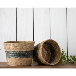 Set Of 2 Blue Cattail Decorative Storage Baskets - Foreside Home & Garden -IRIS Storage Deals Store GUEST ea2a2b8e b16f 48d7 b8a3 d296f082ac0b