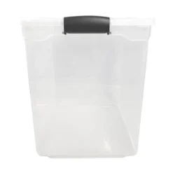 HOMZ 112 Quart Extra Large Rectangular Clear Plastic Storage Container Bins With Secure Latching Lid, Grey Latch, (2-Pack) -IRIS Storage Deals Store GUEST ea2f6a29 cee6 465e a66c 9f76b5f27d69