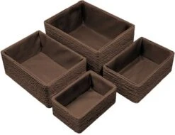 Sorbus Woven Storage Basket - 4-Piece Set -IRIS Storage Deals Store GUEST eb20c347 d820 40d7 8d23 a2ac6d352d6b