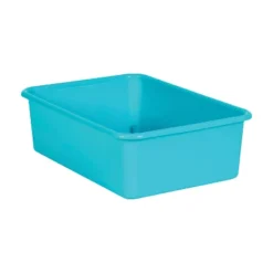 Teacher Created Resources Plastic Storage Bin Large 16.25" X 11.5" X 5" Teal Pack Of 3 (TCR20407-3)