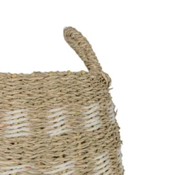 10 Inch Basket White Seagrass & Rope By Foreside Home & Garden -IRIS Storage Deals Store GUEST eb7af2cc 92a2 47c9 a590 11c6dede50ca