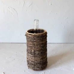 Woven Wine Bottle Holder Seagrass & Metal By Foreside Home & Garden
