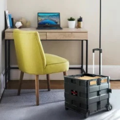 Elama Home Heavy Duty Carry All Easy Folding Cart With Lid -IRIS Storage Deals Store GUEST ec438075 2596 44d6 b7a5 14f69ef64882