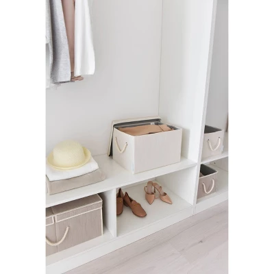 WeThinkStorage 2pk 34L Foldable Organizing Storage Bin With Rope Handle And Lid 4 WeThinkStorage 2pk 34L Foldable Organizing Storage Bin With Rope Handle And Lid - Image 4