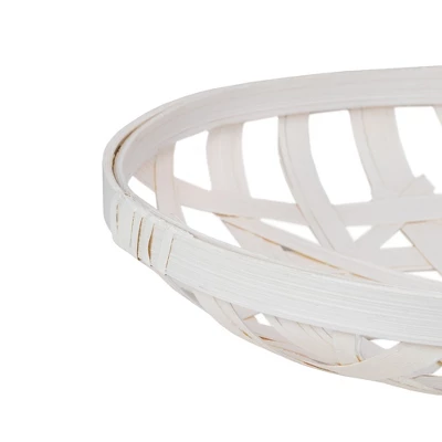 Northlight Set Of 3 Snow White Round Lattice Tobacco Table Top Baskets 3 Northlight Set Of 3 Snow White Round Lattice Tobacco Table Top Baskets - Image 3