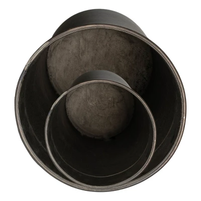 Set Of 2 Cylinder Baskets Bronze Metal - Foreside Home & Garden 3 Set Of 2 Cylinder Baskets Bronze Metal - Foreside Home & Garden - Image 3