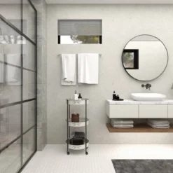 34 X 16 Farmhouse Metal Storage Cart White - Olivia & May -IRIS Storage Deals Store GUEST ee38e778 ca9f 485e a80b 3f63093511ab