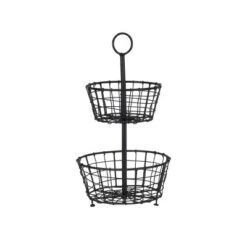 Metal Two Tier Decorative Storage Basket - Foreside Home & Garden -IRIS Storage Deals Store GUEST ee46776a 8a92 473d 95ec 0d66b8f7ee65