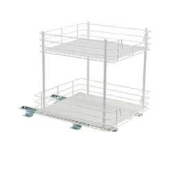 Household Essentials 15" 2-Tier Pantry Organizer White -IRIS Storage Deals Store GUEST ee6b7958 0fda 44ef b376 e21d7c4d739d