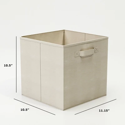Hastings Home Set Of Storage Cubes - Beige, 8 Pieces 3 Hastings Home Set Of Storage Cubes - Beige, 8 Pieces - Image 3