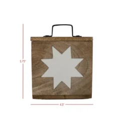 Barn Quilt Trinket Box With Lid Wood, Metal & White Resin By Foreside Home & Garden -IRIS Storage Deals Store GUEST f038ddca 6a40 4a9f b16d b23355a6ce2f