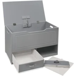 Up And Down Toy And Storage Box And Bench With Two Baskets - Gray -IRIS Storage Deals Store GUEST f0c7385f 64b0 42ea b1d9 e2f27057ed76