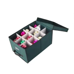 Elf Stor Christmas Ornament Storage Chest Green