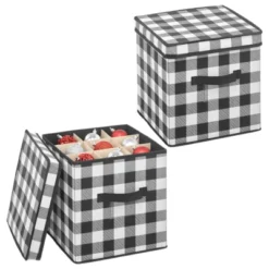 MDesign Square Gift-Wrap Or Ornament Storage Box, Handles, 2 Pack -IRIS Storage Deals Store GUEST f1d3c9db 48dc 4af4 a9c0 2a9813dd40b5