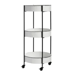 34 X 16 Farmhouse Metal Storage Cart White - Olivia & May -IRIS Storage Deals Store GUEST f2124cc4 c230 4409 914e 9e04715a683d