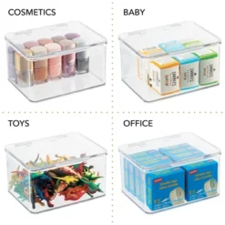 MDesign Plastic Stackable Bathroom Organizer Bin, Hinged Lid - 8 Pack 14 MDesign Plastic Stackable Bathroom Organizer Bin, Hinged Lid - 8 Pack -IRIS Storage Deals Store GUEST f2b18f34 a8b3 4345 8937 78aa04f5451f