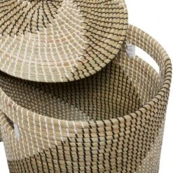 Set Of 2 Contemporary Sea Grass Storage Baskets Brown - Olivia & May -IRIS Storage Deals Store GUEST f3ac325e 0c18 45cb be55 75a49fc02317