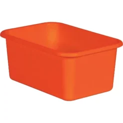 Teacher Created Resources Plastic Storage Bin Small 7.75" X 11.38" X 5" Orange Pack Of 6